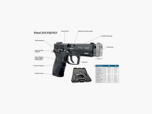 ZVS P21 Pistool Kal.9x19