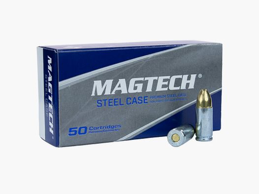 Magtech 9mm Luger Staal FMJ 7,5 g/115gr Stalen Huls (a50) #9AS#
