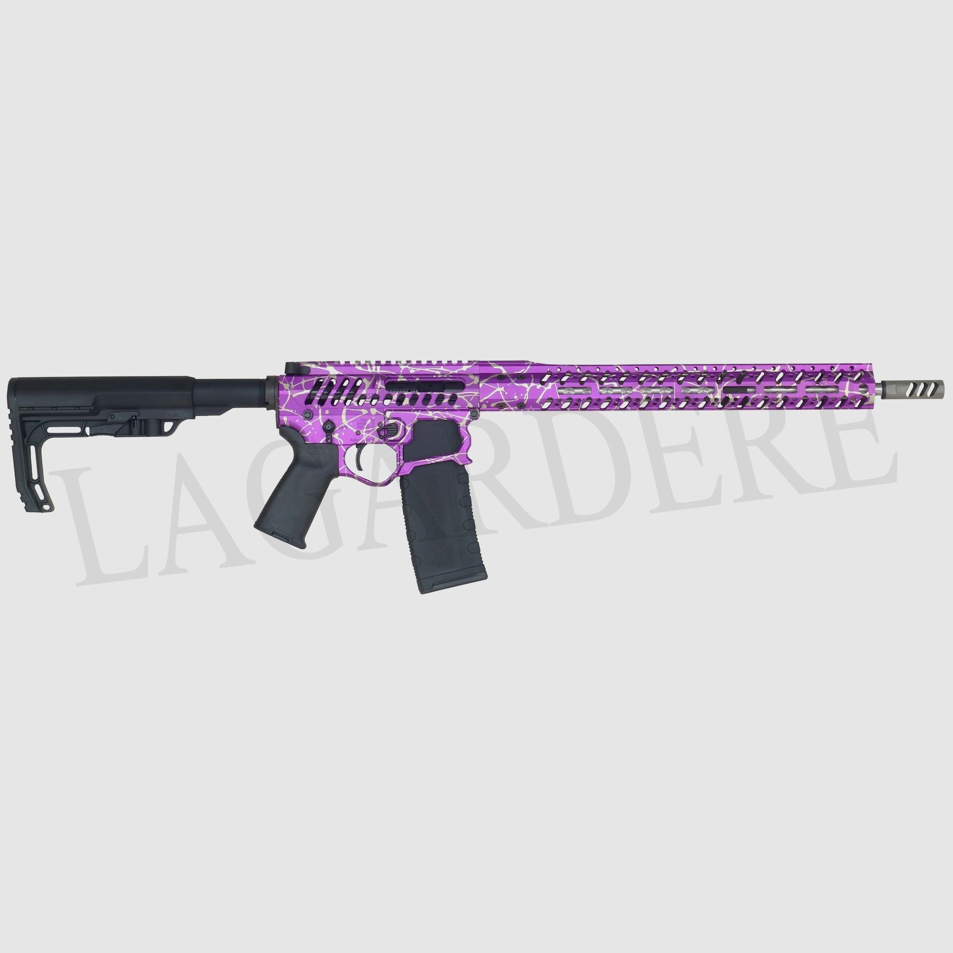 F-1 FIREARMS BDRX-15 RIFLE PURPLE-SILVER SPLASH(FUSIL D&rsquo;ASSAUT SEMI-AUTO)