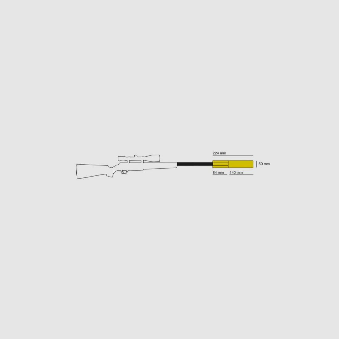 Hausken Schalldämpfer JD224 XTRM Kal.5,7mm/.223 | M18x1, Bild 3 von 4