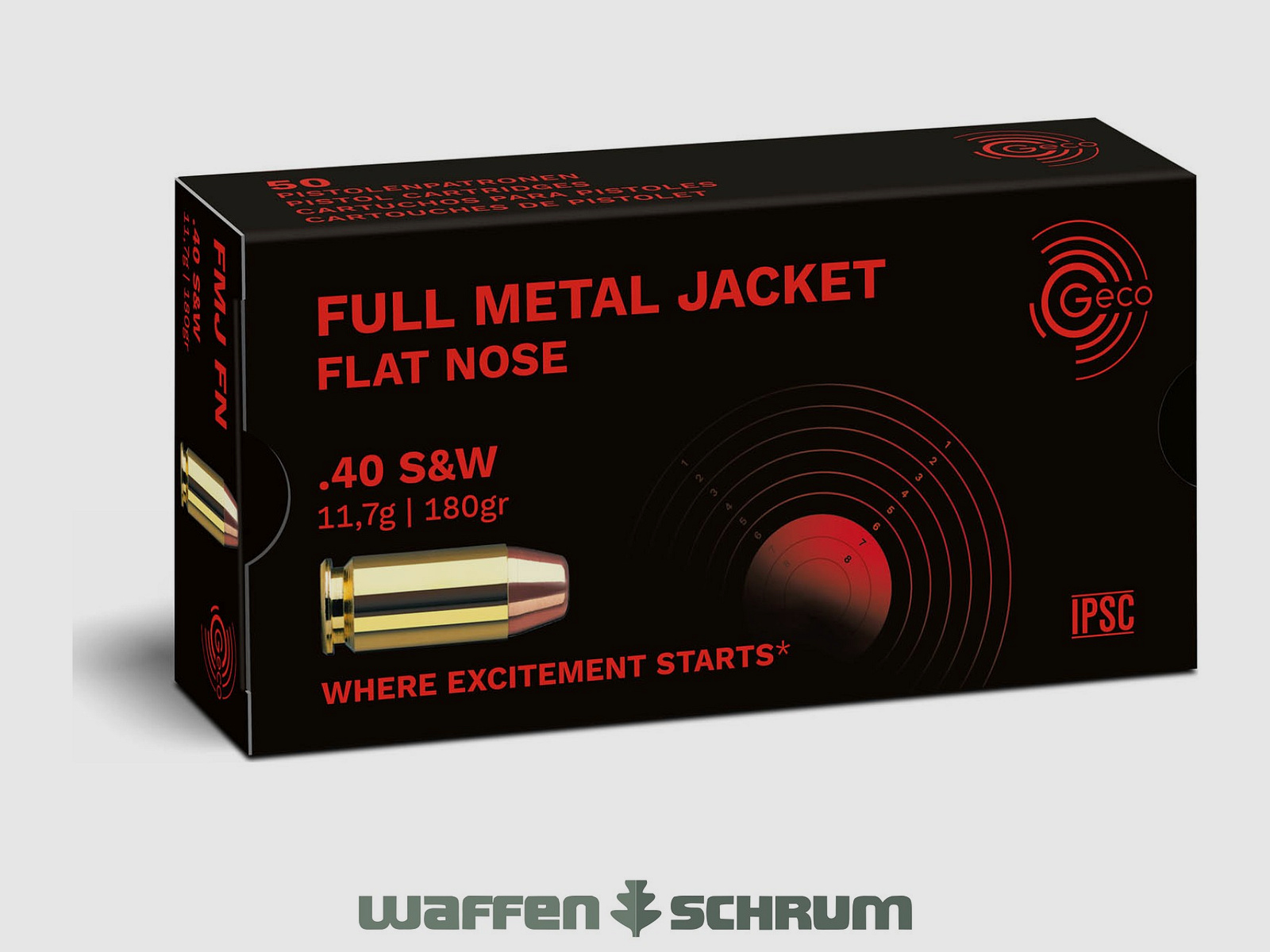 Geco Vollmantel-Fl. 11,7g - 180gr .40S&W