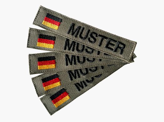 ASMC Namensbänder 5er Set DE oliv schwarz