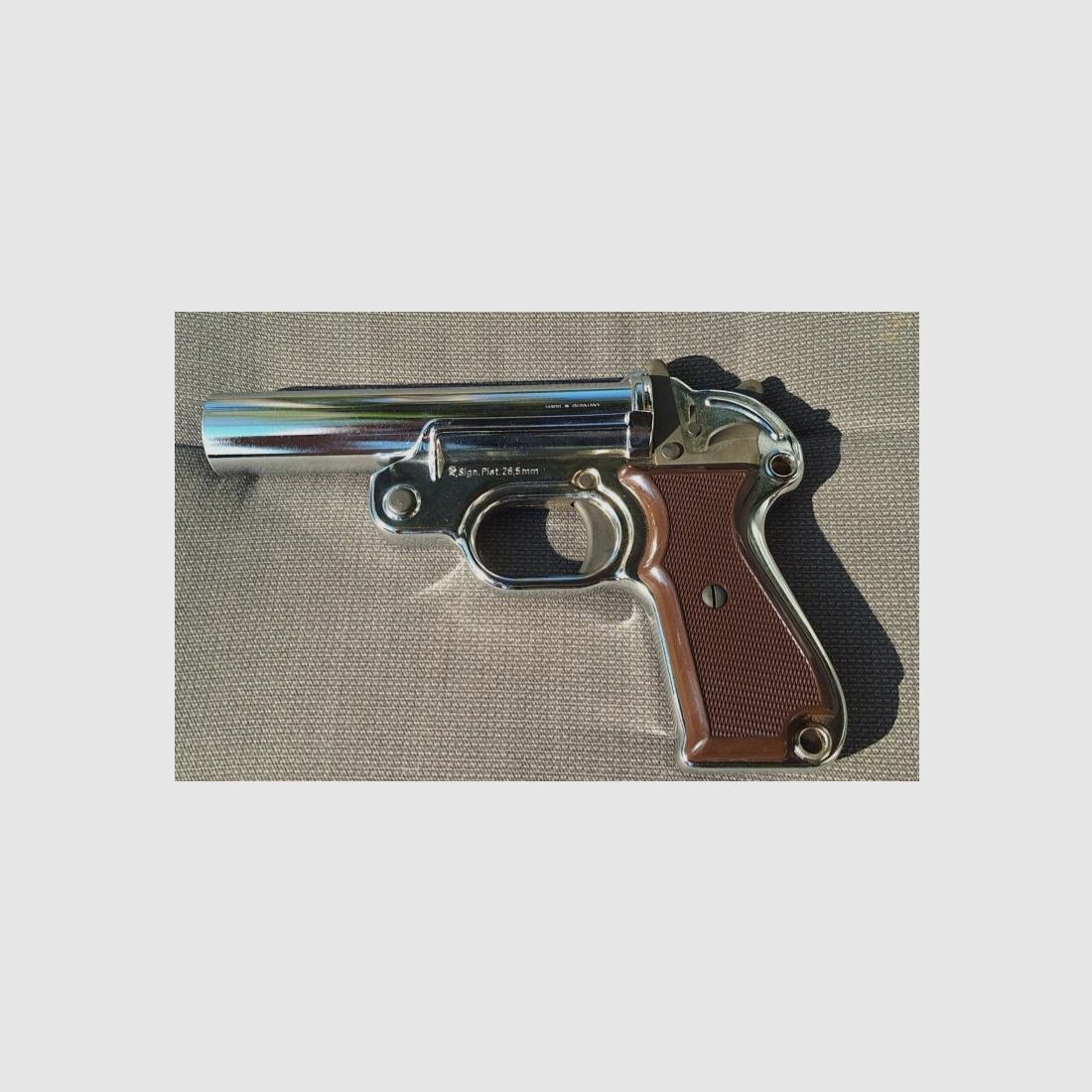 Pistol flare Geco / Diana chromée en état neuf, jamais tirée !