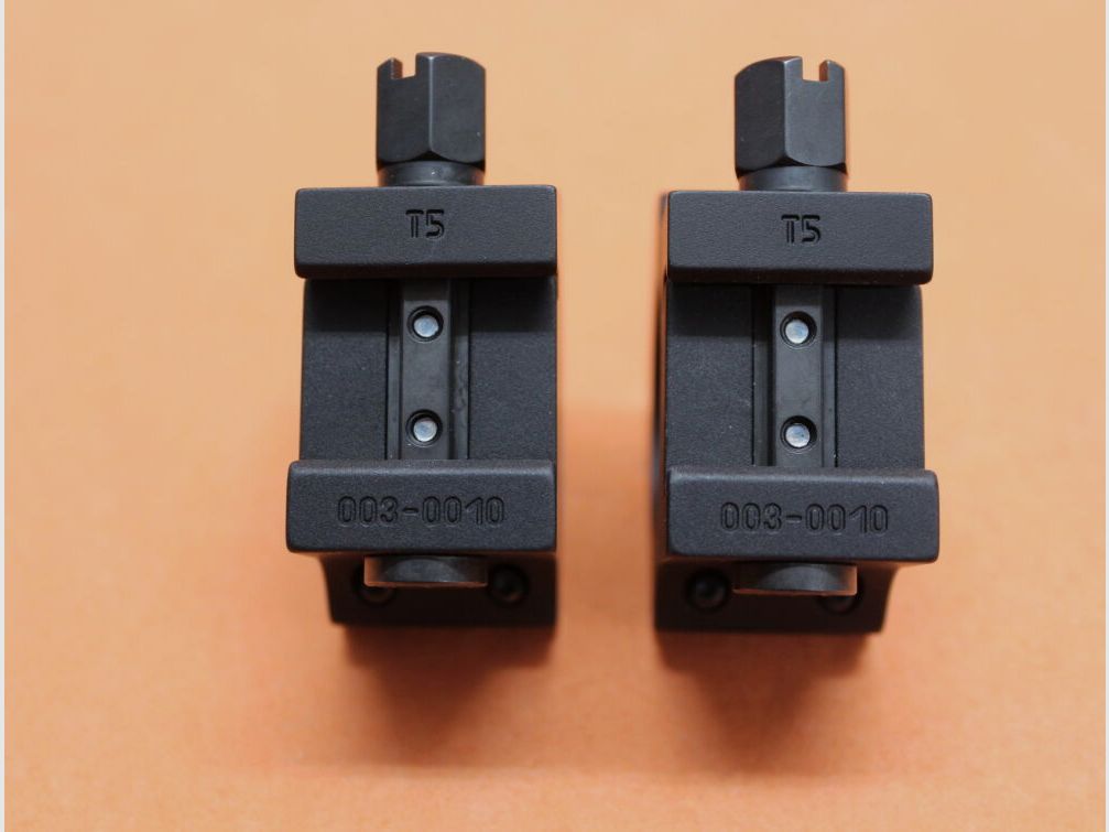 Recknagel Era-Tac Montageringe 30mm (T5003-0010) mit Mutter, Alu schwarz, BH=10mm für Picatinnyprofil