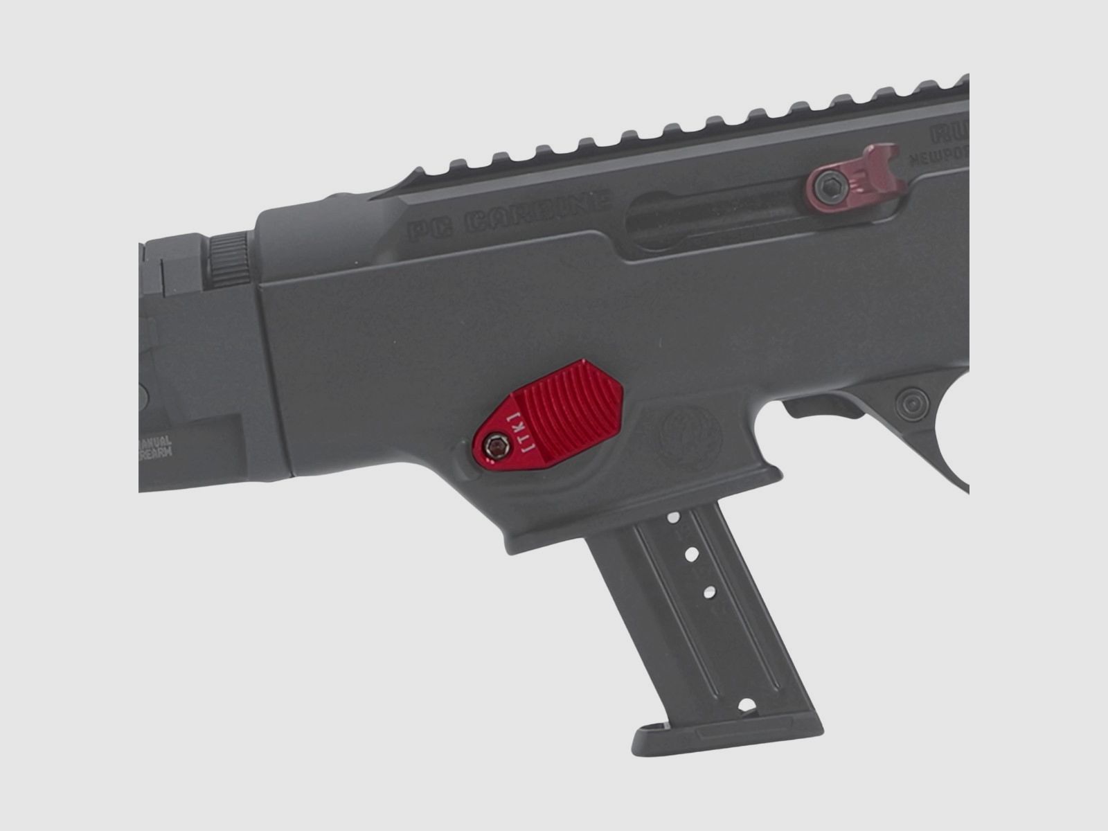 Tandemkross – Titan – Vergrote magazijnontgrendeling – Ruger PC Carbine – Rood – TK28N0349RED1, afbeelding 2 van 2