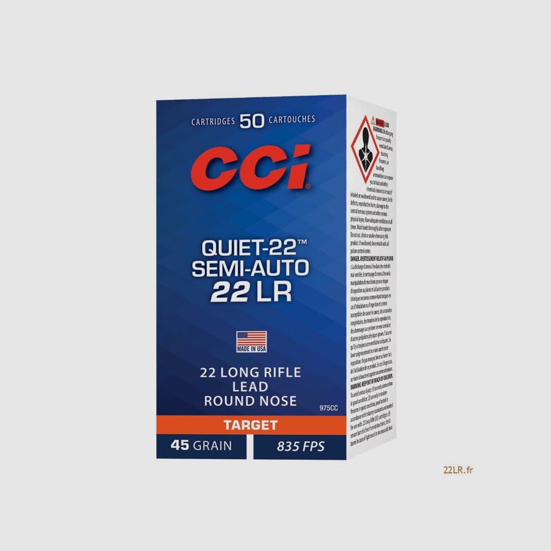 Patronen 22 LR Cci Quiet-22 Semi Auto 45Gr