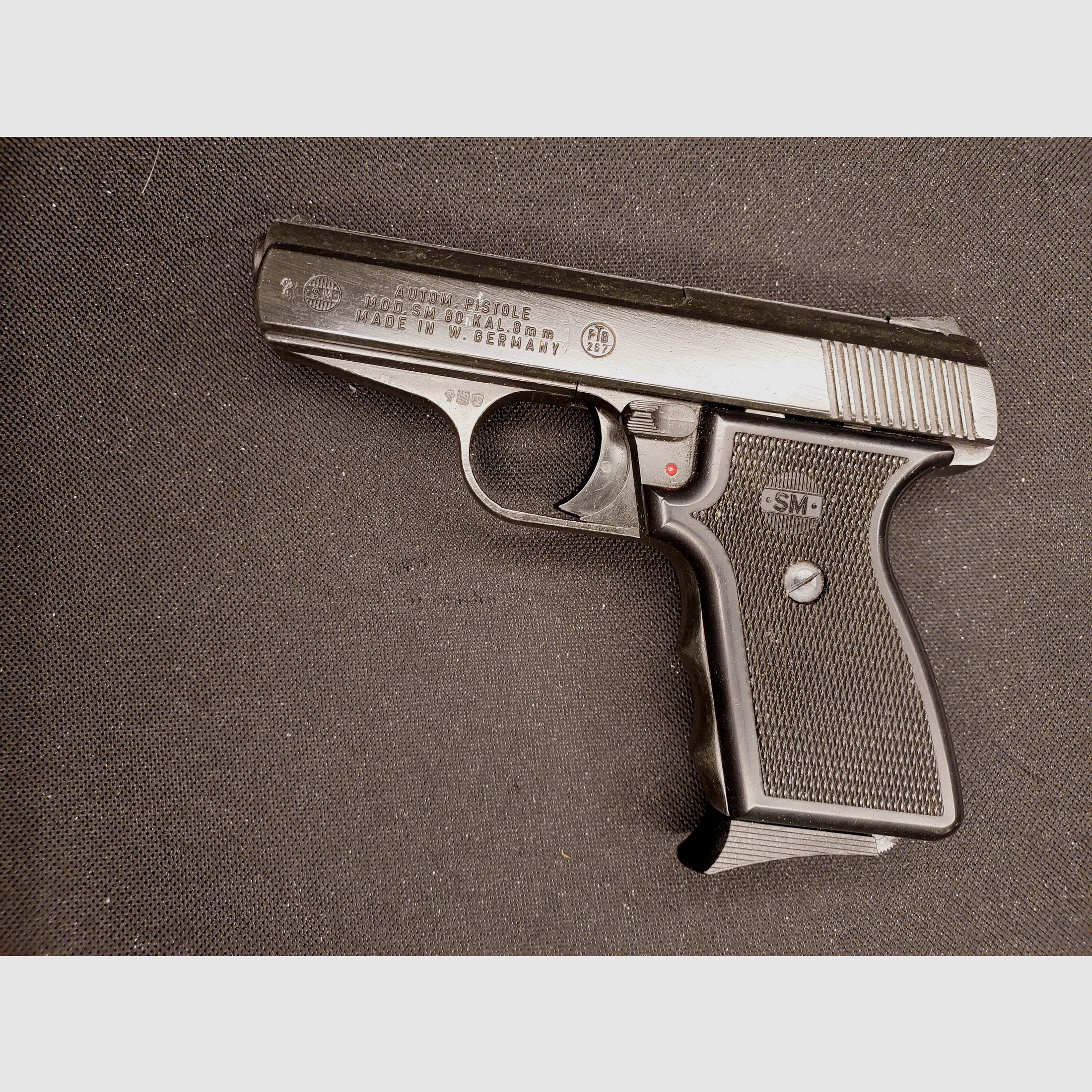 Rhöner SM 80 schreckschusspistool (8 mm P.A.K., PTB 267)