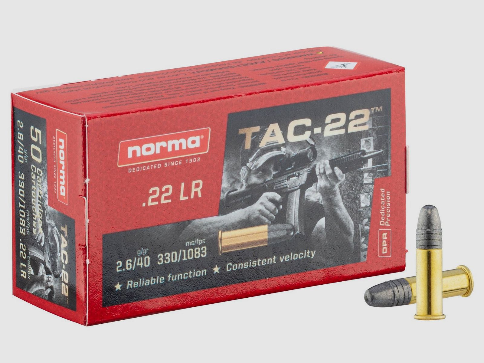 Munition 22LR Norma TAC-22 40 gr, Bild 4 von 12