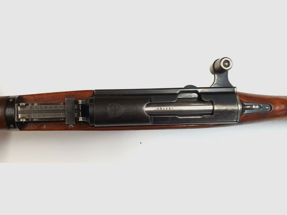 Fabryka broni Bern karabina powtarzalna Fabryka broni Bern Szwajcarski K31 Kaliber 7,5x55 szwajcarski kompletny z dopasowanymi numerami + Hämmerli