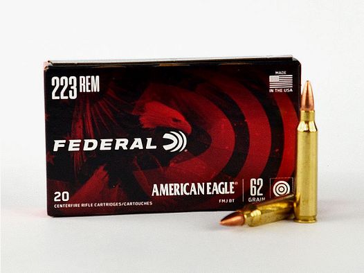 FEDERAL .223 Remington, American Eagle FMJ 62 grs 1 Packung (20 Schuss á 0,895 €*)