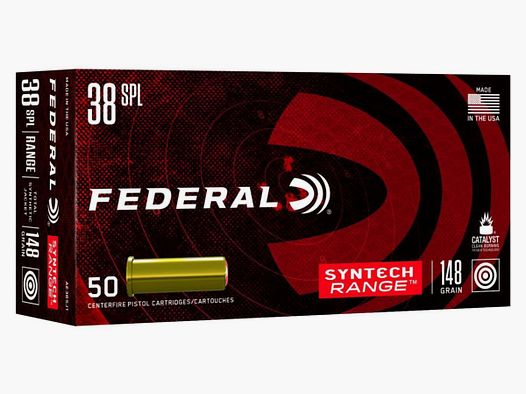 Federal Syntech Range .38 Special 148GR SJW 50 cartridges