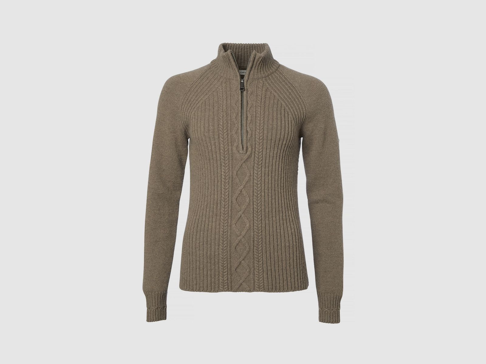 Chevalier Stella Half Zip Pullover in Lana Donna Saddle Brown 40W