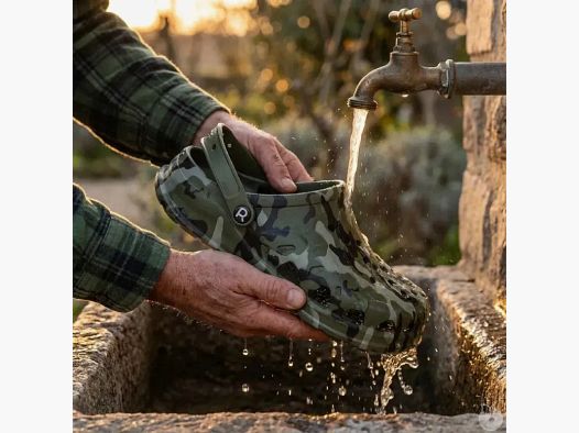 Sabots Rouchette Kosmik Camo aus EVA mit Riemen