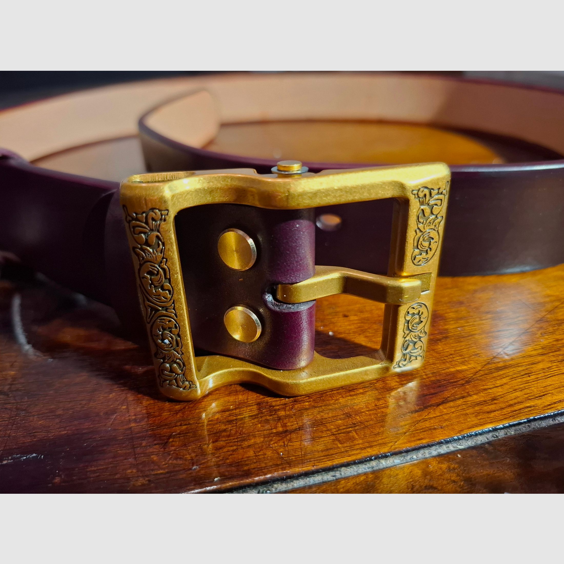 Handcrafted leather belt