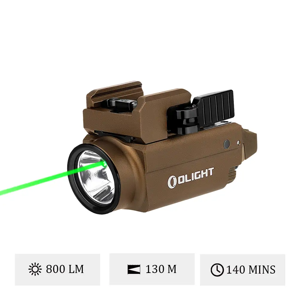 Olight Baldr S TAN- Lampe torche 800 lumens avec Laser Vert, image 1 sur 5