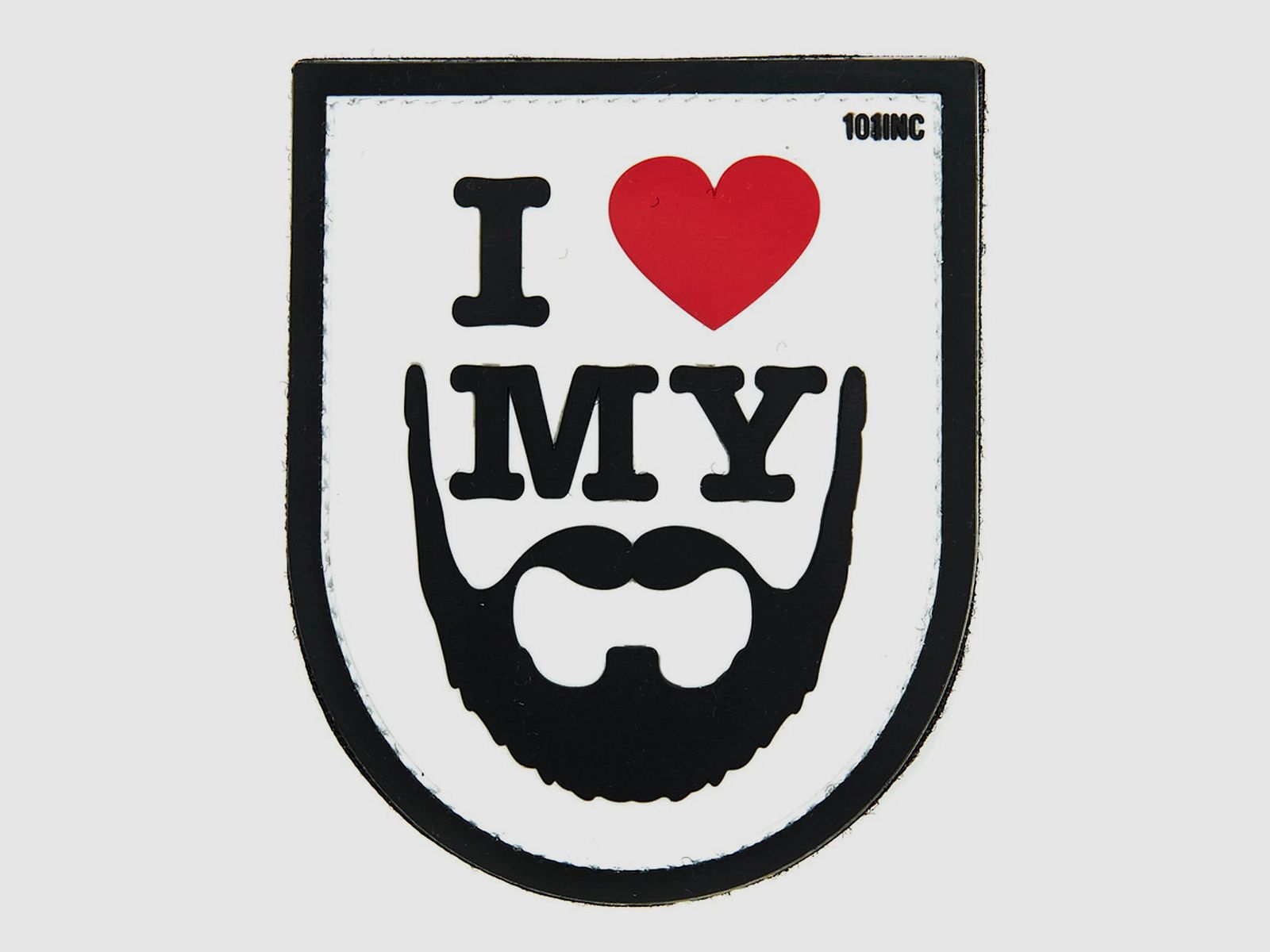 101 INC 101 Inc. 3D Patch I love my Beard weiss