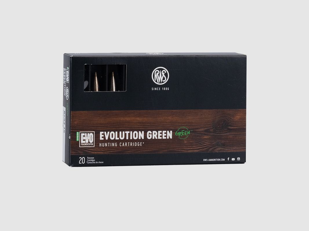 RWS 8x57 JS Evolution green 9,0g/139gr. Büchsenpatronen Bleifrei