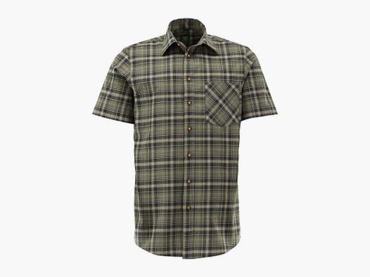 CAMICIA DA CACCIA MANICA CORTA VERDE TRACT HAIF COLLO