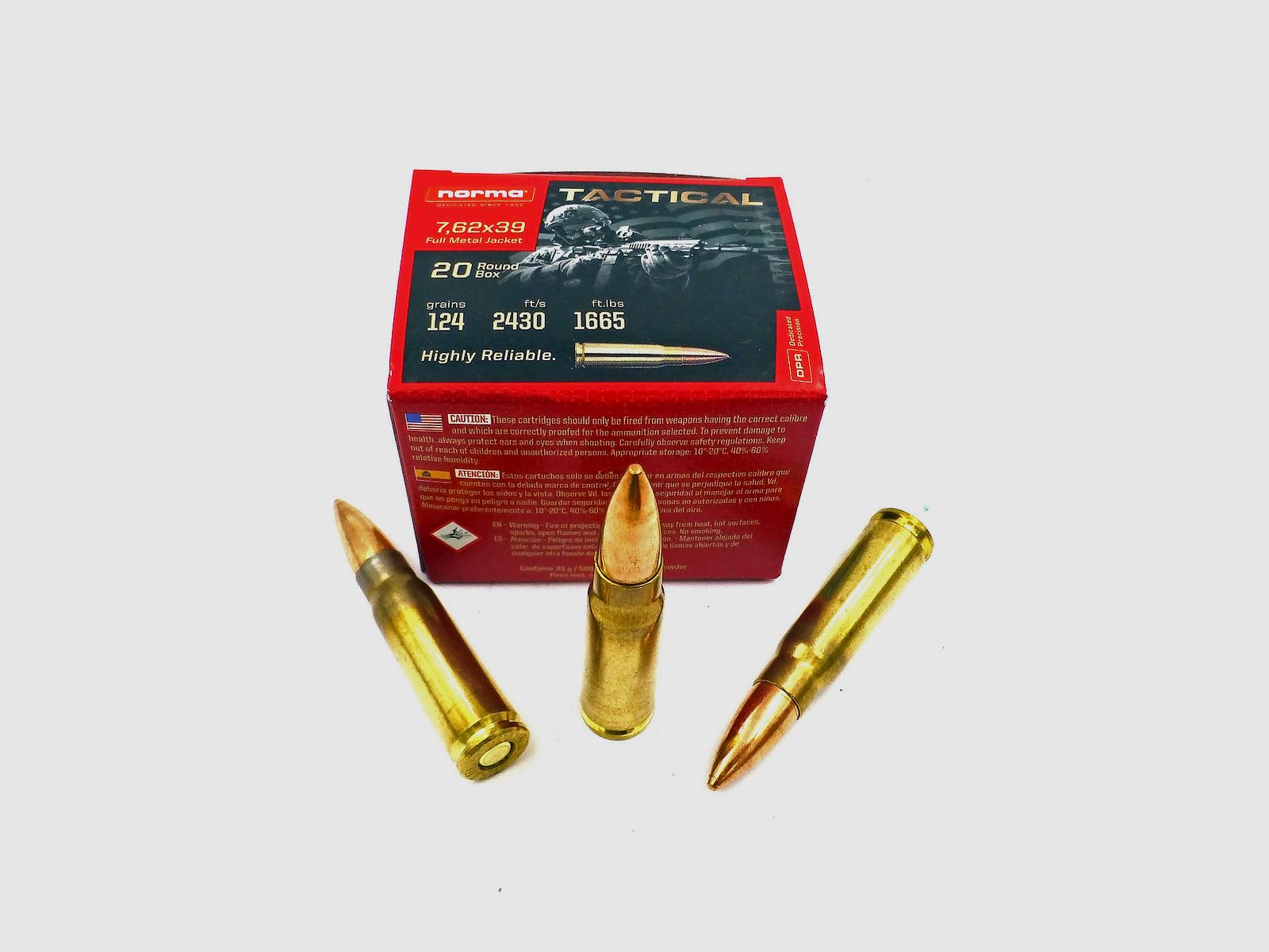 Patrone NORMA TAC 7.62×39 ab 59ct/Stück