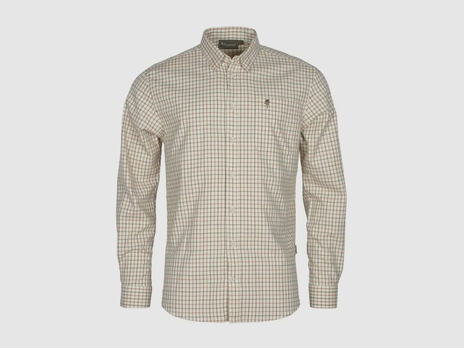 Pinewood Langarmhemd Nydala Grouse offwhite grün