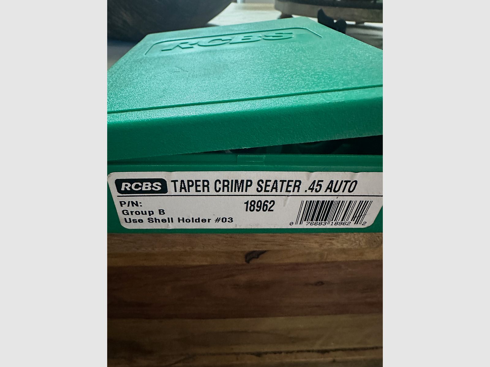 RCBS Taper Crimp Seater Die (.45 Auto / .45 ACP, número de artículo 18962)