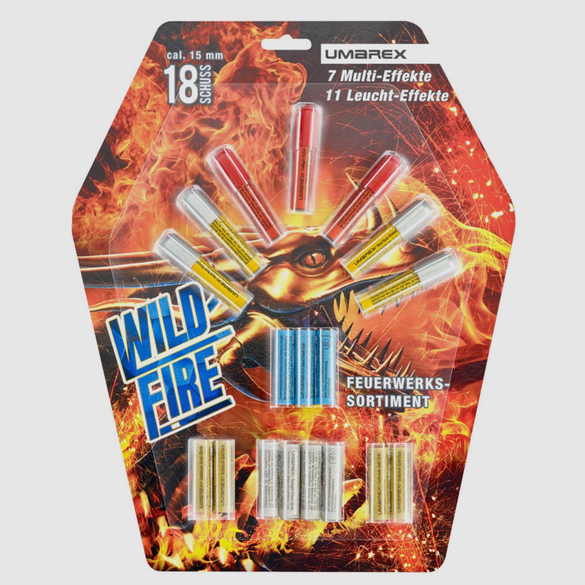 Umarex 4.1498 Wildfire Blister 18 Schuss Multi und Leuchteffekte Pyro
