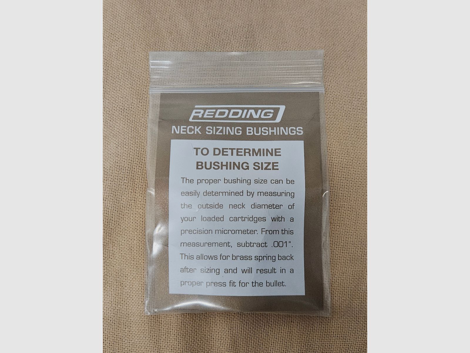 Redding Bushing .247 Titannitrid beschichtet. Für Matrizen Typ "S" Kalibriermatrize, Art.-Nr.: 76247