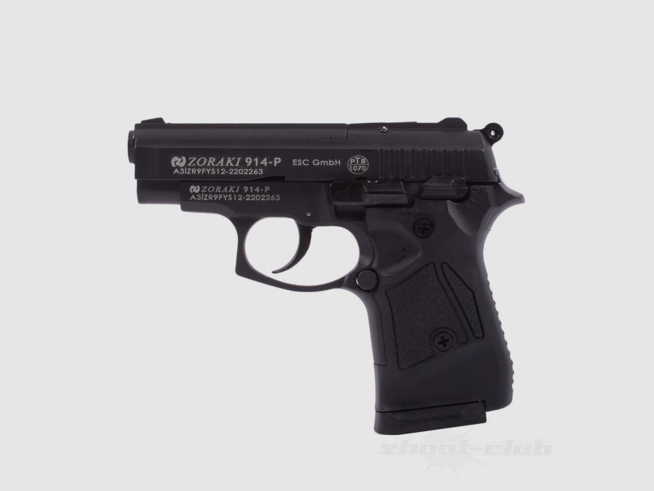 Zoraki 914-P blank firing pistol 9mm P.A.K. blued