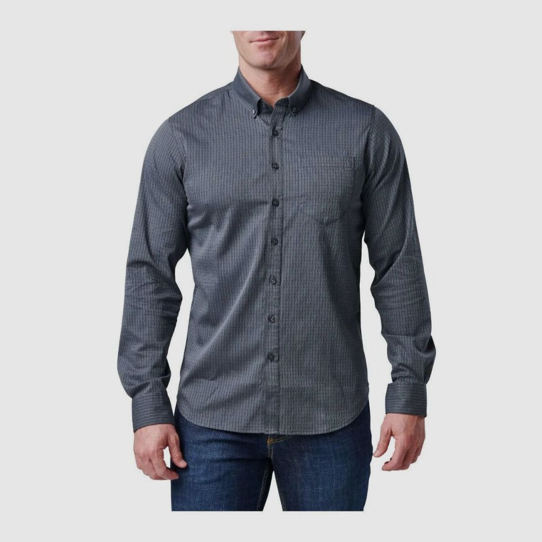 5.11 Tactical Alpha Flex Shirt Long Sleeve Turbulence Grey Dby 2XL