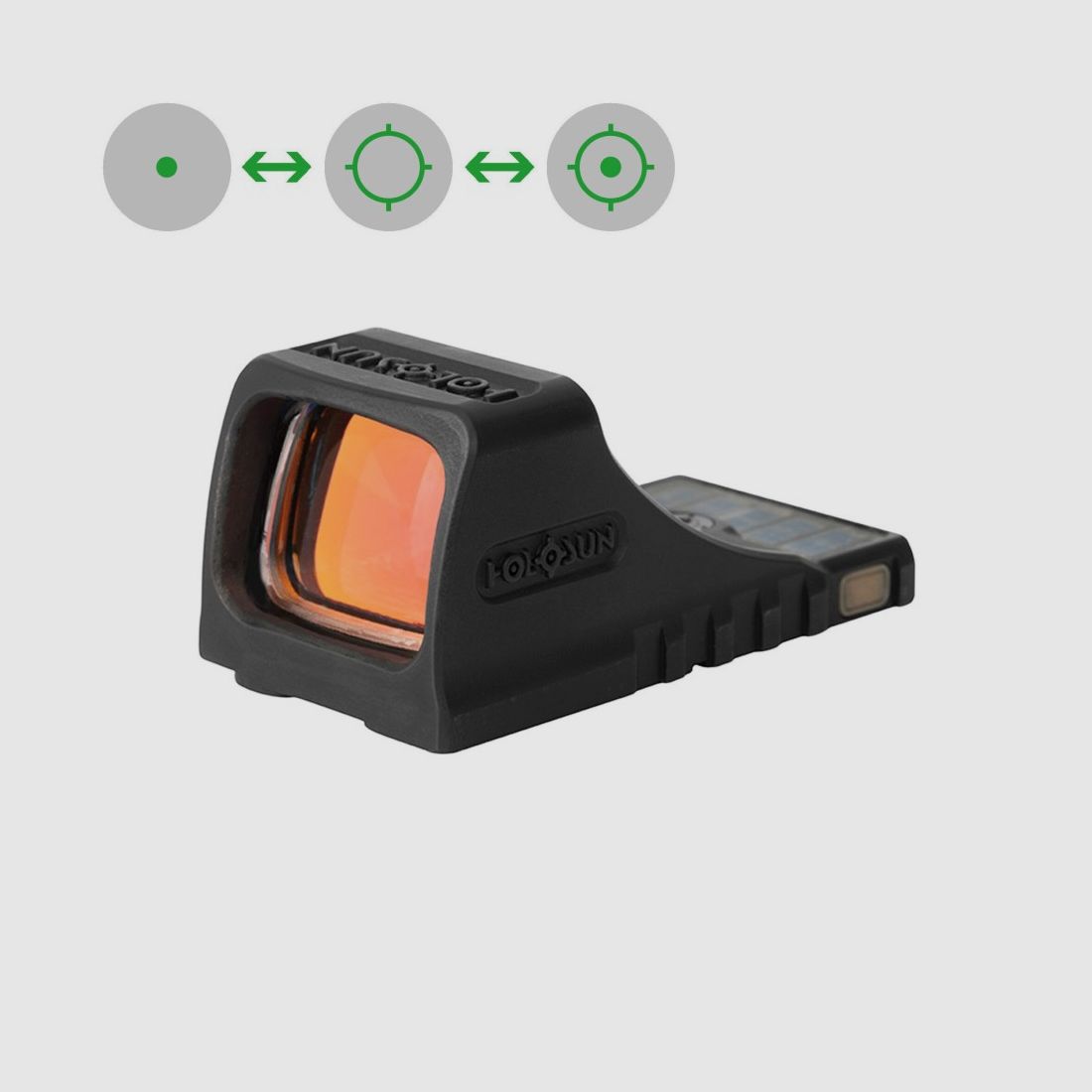 Holosun Reflexvisier SCS-PDP-GR mit grünem Wechselabsehen: 2MOA Dot & 32MOA Circledot, Bild 1 von 10