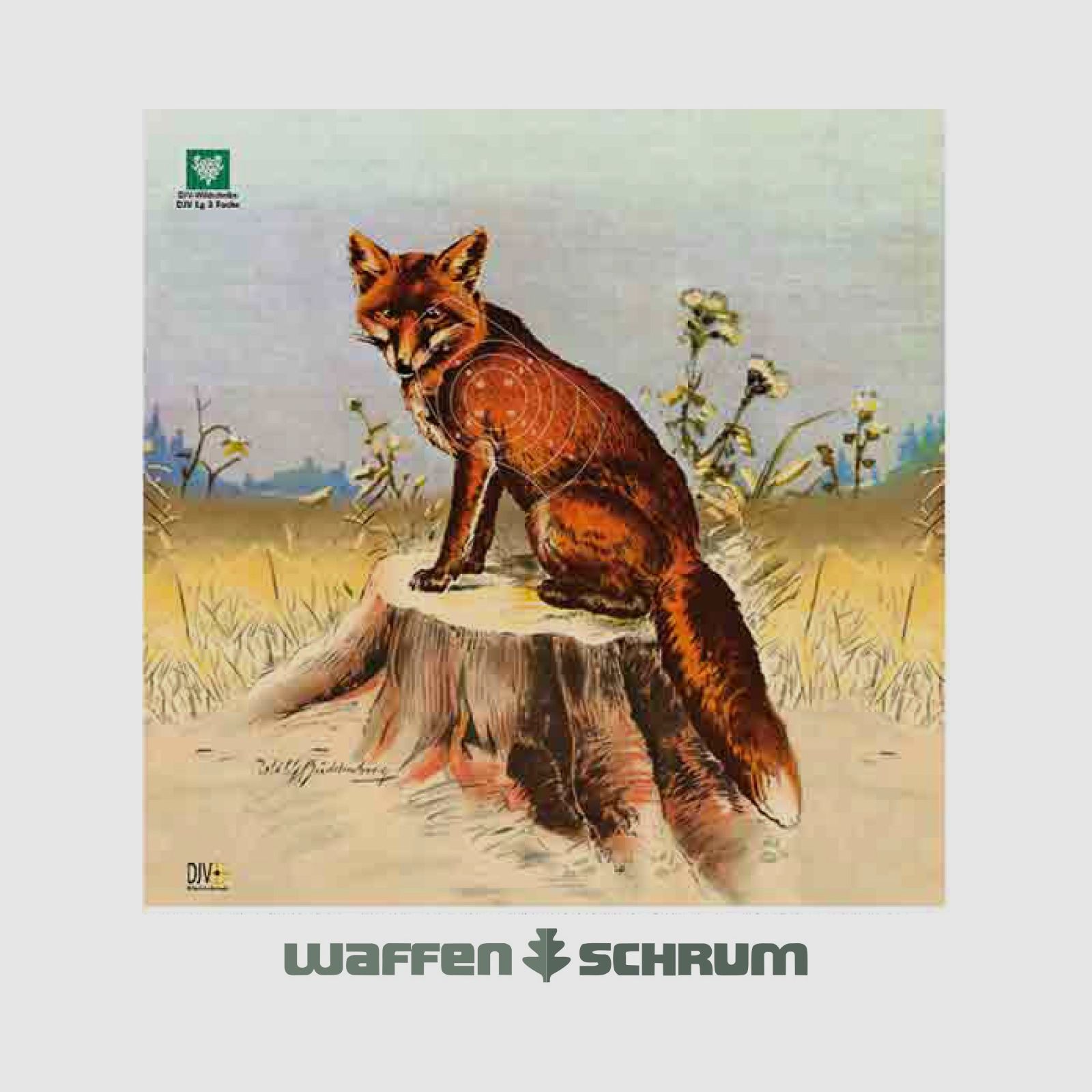 Deutscher Jagdverband DJV-Luftgewehr-Jagdscheibe Fuchs
