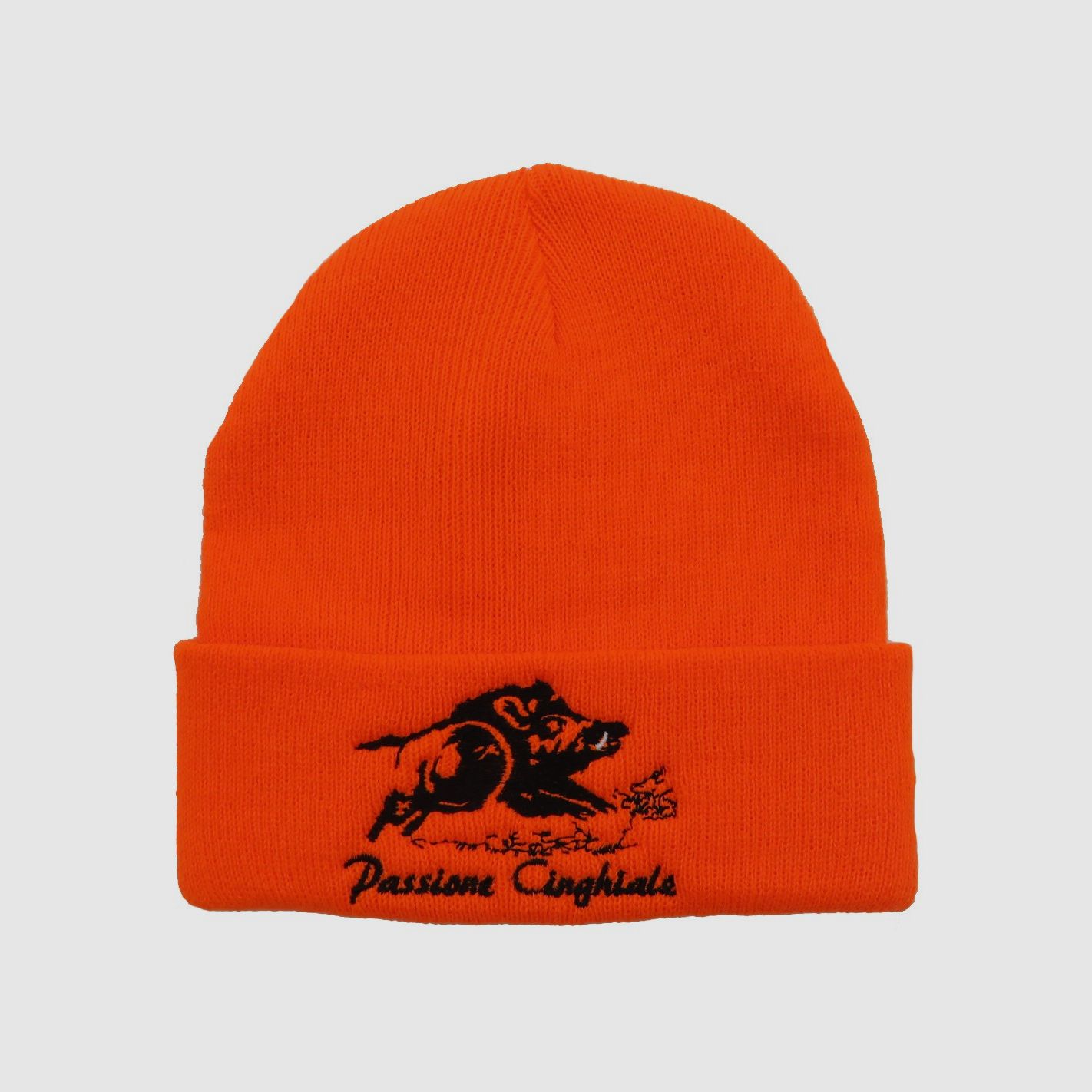 Oranje pet met everzwijnprint