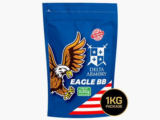 Airsoft Bio BBs calibro 6mm - 0.32g Delta Armory EAGLE Bianco 3.125 pezzi