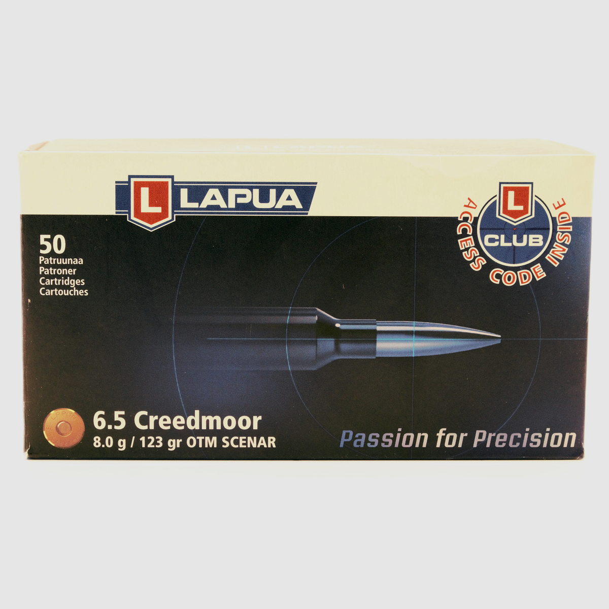 LAPUA 6.5 CREEDMOOR 123 GR OTM SCENAR