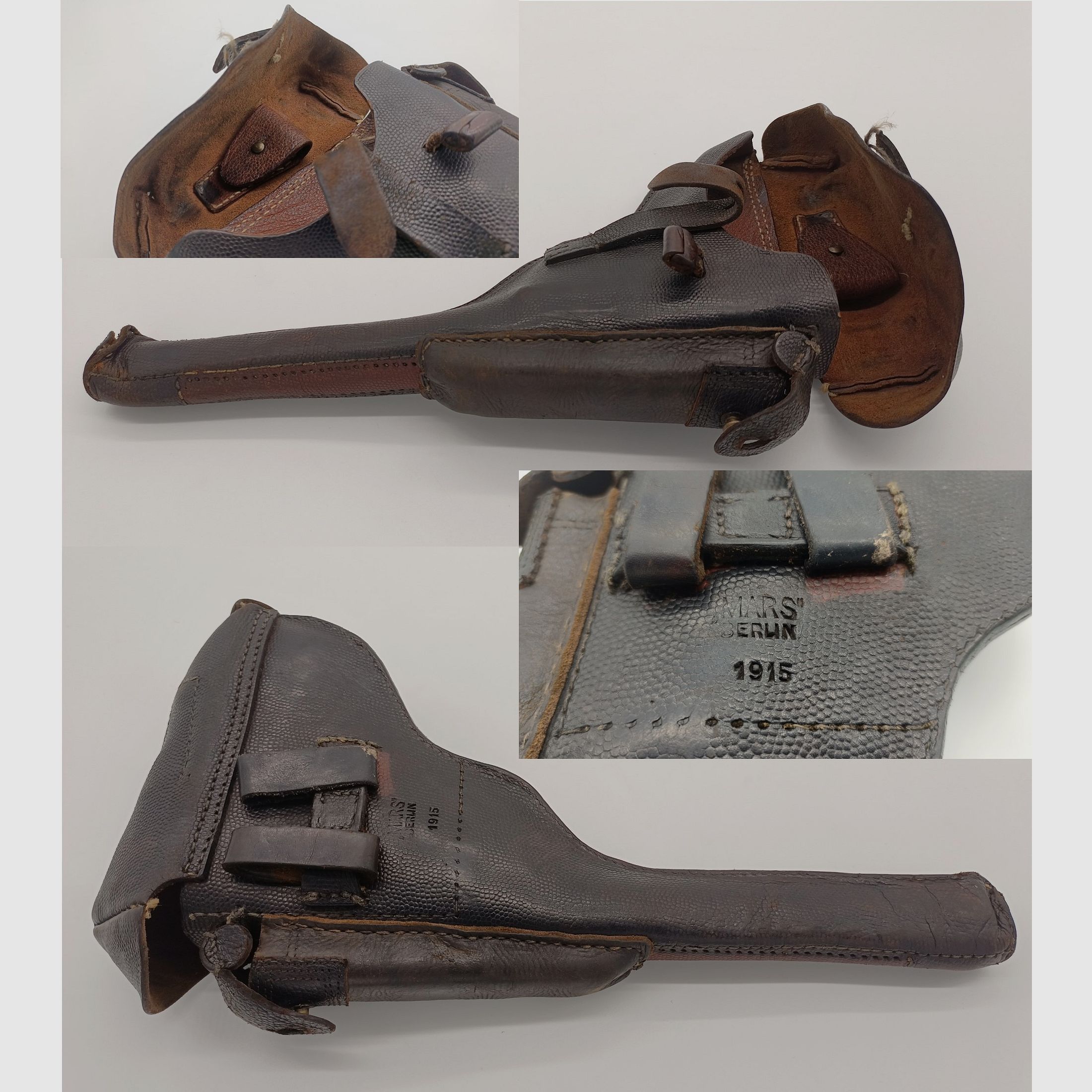 Pistole DWM P08 1915 Artillerie, Ari, Kal. 9mmLuger, *inkl. Holster "MARS" Berlin 1915*