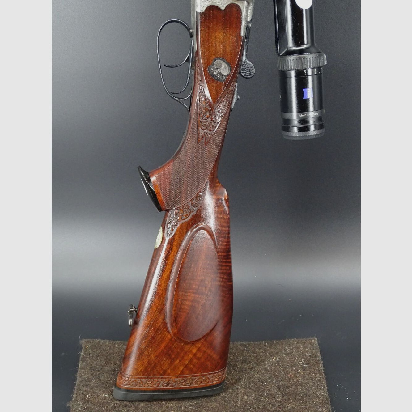 Bock / Doppelbüchsdrilling Sauer & Sohn 7x57R 8x57IRS 5,6x52R 2x Zeiss HT Sammlungsauflösung