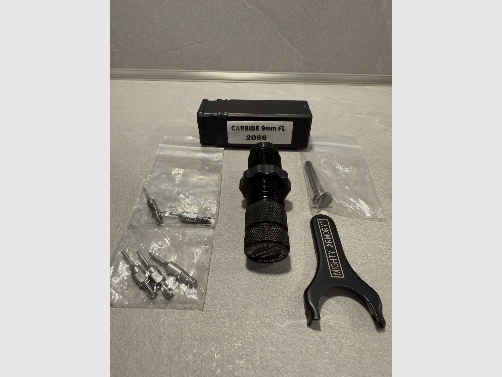 Mighty Armory 9mm Carbide Die / new carbide version / SAAMI specification.