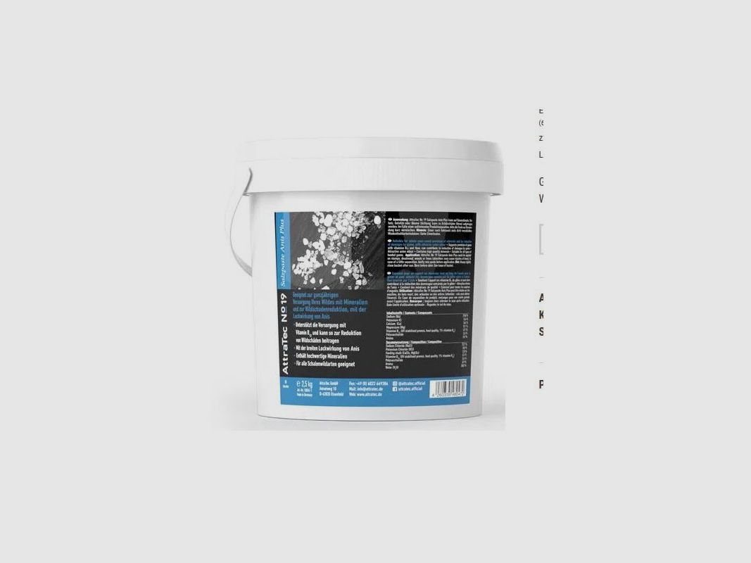 ATTRATEC No. 19 Salzpaste ANIS PLUS Lockmittel 2,5kg