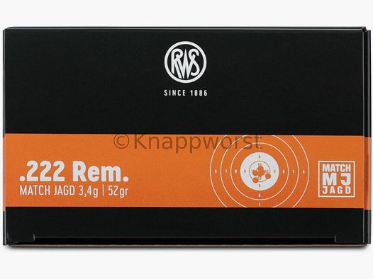 RWS RWS .222 Rem. MJ 3,4g 30Stck.