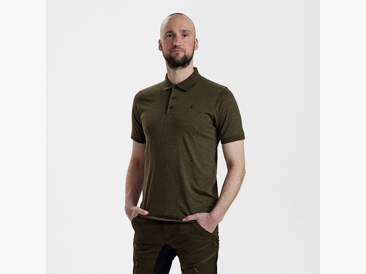 Gunnar Polo Shirt - Adventure Green Melange - Maat: 2XL