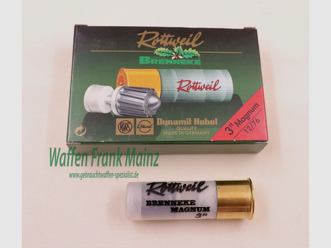 Rottweil Brenneke Flintenlaufgeschoss 12/76Mag