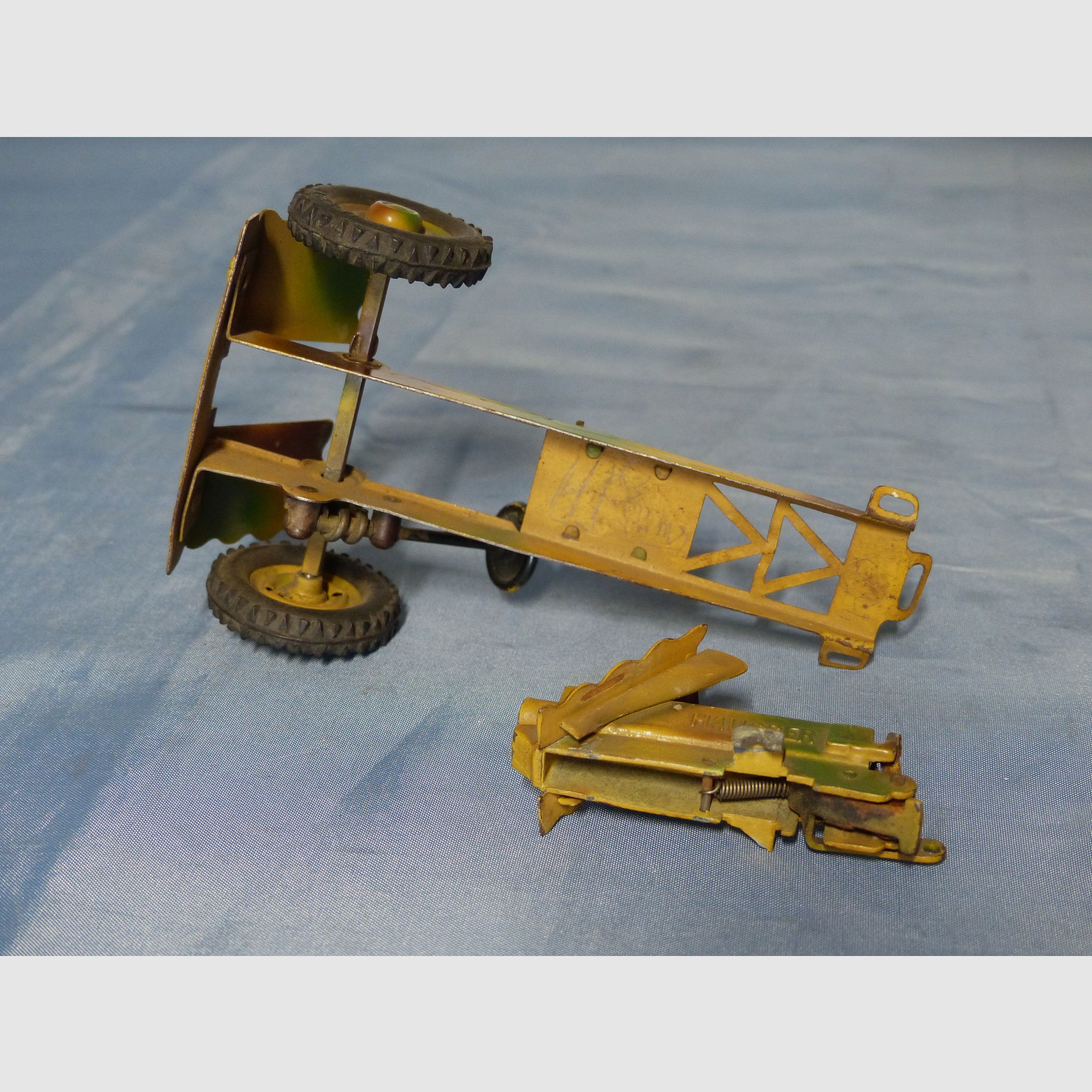 Blechspielzeug Hausser Elastolin Mörser Wehrmacht WK II WK 2 um 1937