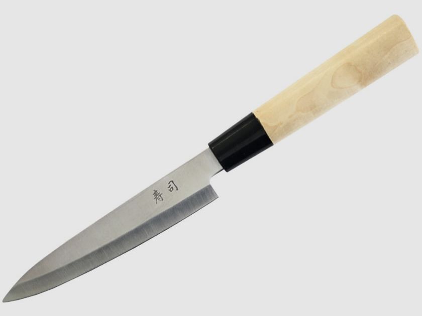 Cuchillo de cocina Yanagiba, caja de madera