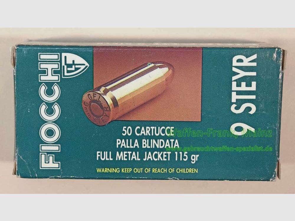 Fiocchi - Italian pistol cartridges 9 mm Steyr