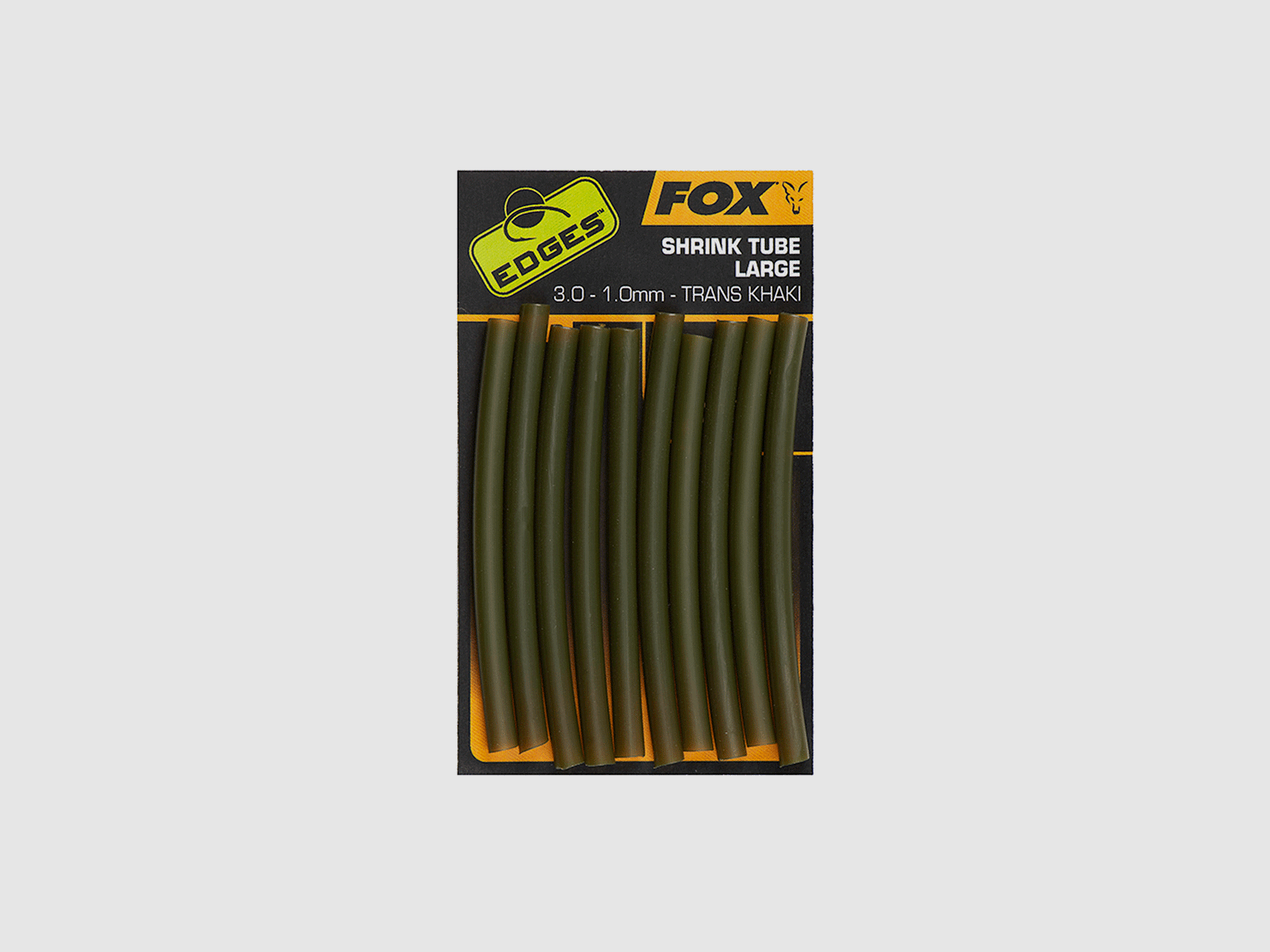 FOX – EDGES™ SHRINK TUBE LARGE 3.0-1.0mm – TRANS KHAKI (10PCS), image 1 of 2