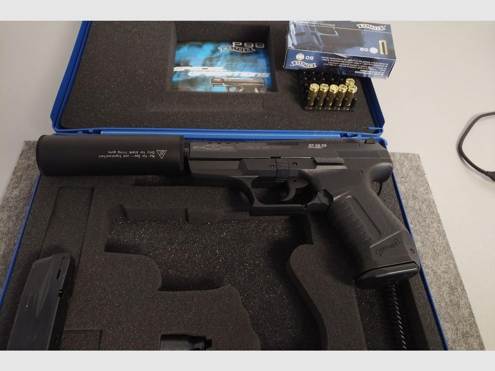Walther 2006 P99 PAK Gas Signal 007 Special Operations PTB 762 James Bond Limited Edition 0202/1000