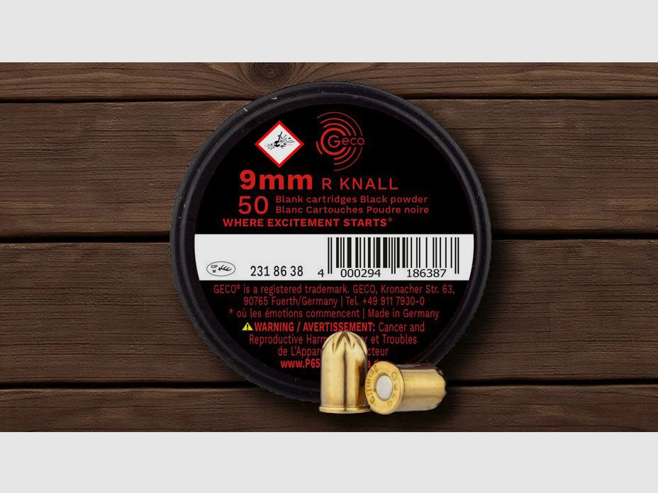 Geco Platzpatrone 9mm R Knall RK