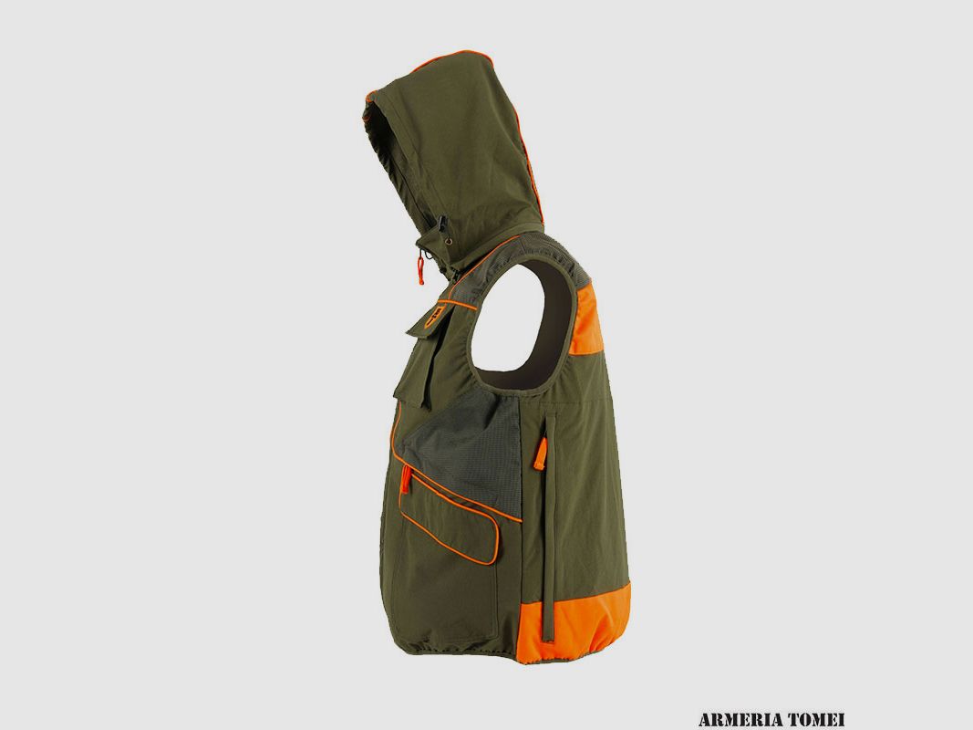 VEST – RS HUNTING – LV 600 FLUORESCENT ORANGE WITH HOOD, image 2 of 3