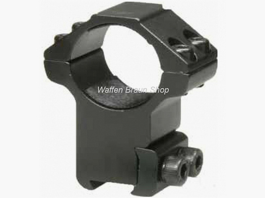 Bauer Ringmontage für 11mm Prismenschiene, Schwarz matt, 1", Hoch