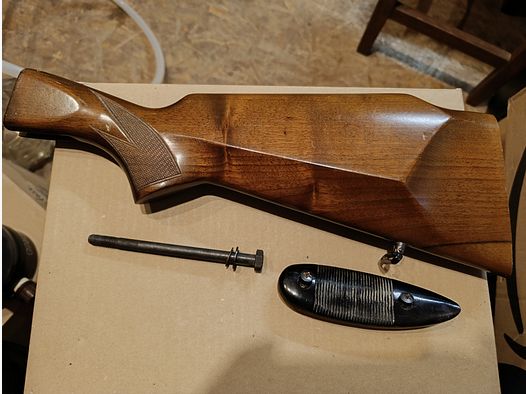 Wooden stock Anschütz 522 525 used spare part walnut